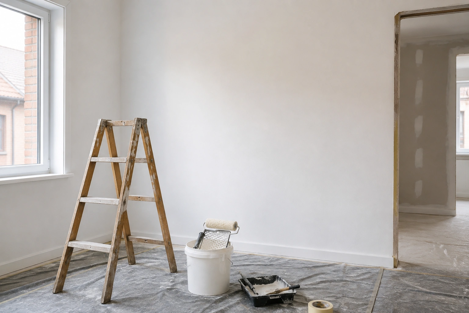 Inspection d'un chantier de rénovation dans une maison